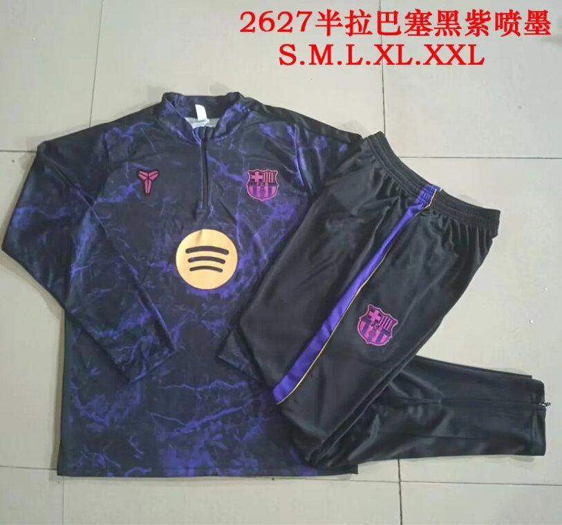 AAA Quality Barcelona 26/27 Tracksuit - Black/Purple